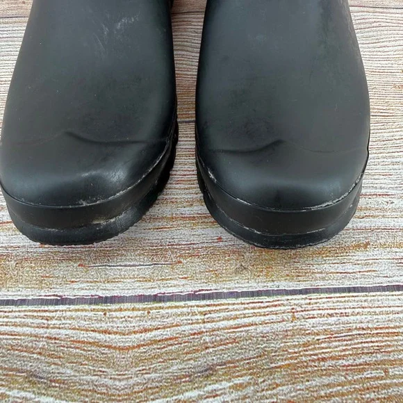 Hunter Original Short Rain Boots Black Matte Waterproof Womens 10M 1881032 - Picture 6 of 9